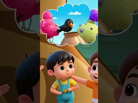 Ek Kauwa Pyasa Tha, एक कौवा प्यासा था, Hindi Stories #shorts #hindirhymes #kahani #trending #viral