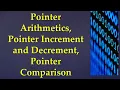 Part 5 Pointer arithmetic pointer increment and decrement pointer comparison