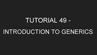 Java Programming Tutorial 49 - Introduction To Generics in Java in English