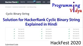 HackerRank Cyclic Binary String Solution Hackfest 2020 Explained in Hindi