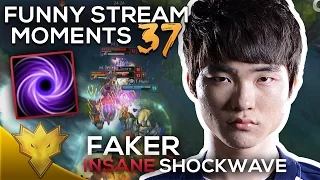 Faker INSANE 3000 ELO ORIANNA SHOCKWAVE! - League of Legends Funny Stream Moments #37