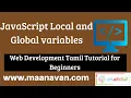 Global and Local variables In JavaScript Web Development Tamil Tutorial for Beginners