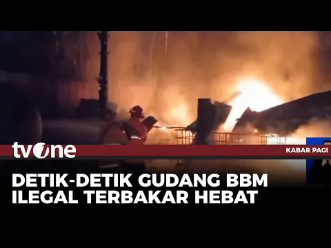 Gudang BBM Ilegal di Jambi Terbakar