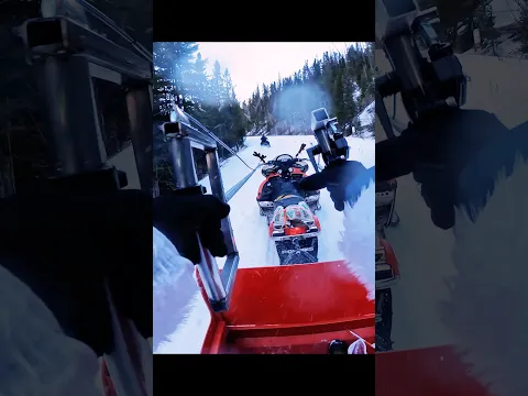 Testing out a new breed of reindeer- full video is linked! #snowmobile #chariot