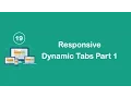 Responsive Design in Arabic - Create Responsive Dynamic Tabs Part 1