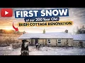 Lagu First snow at our 200 year old Irish cottage 
