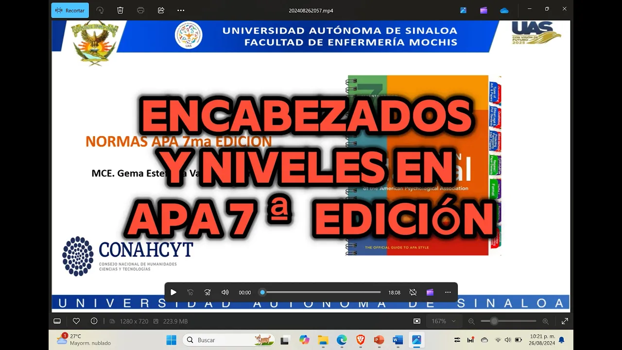 Encabezados y Niveles en APA 7ª Edición: video thumbnail