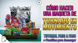 Como hacer una maqueta de TORNADO EN MOVIMIENTO Paso a Paso
