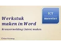 Lagu Werkstuk maken [bronnen APA toevoegen in Word] - ICT-meester