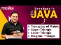 Diagonal Matrix Upper Lower Triangular Transpose of Matrix Java for Developers
