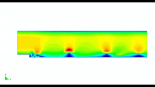 Backward facing step fluid simulation using ROM