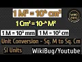 square meter to square centimeter 1M 10 cm easy unit conversion 1cm 10- m one meter 1000mm