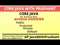 Java Access Modifiers in Java Public Protected Private and Default GP Java with Prashant