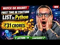 Python Comeback Series - Lecture 14 list in Python Beginners