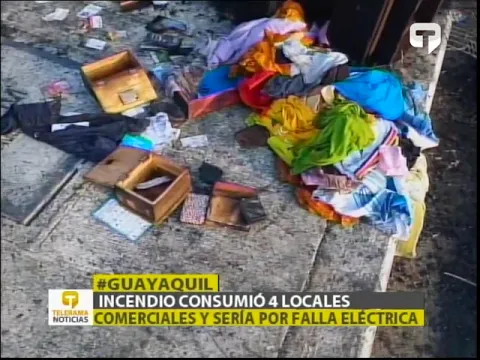 Incendio consumió 4 locales comerciales y sería por falla eléctrica