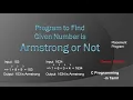 Program to Find Given Number is Armstrong or Not C Programming in Tamil Armstrong Number Program
