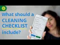 What should a Cleaning Checklist include