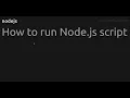 How to run Node js script