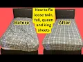 How to tighten loose twin full queen or king fitted sheets