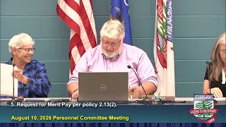 Personnel Committee Meeting - August 10 2026