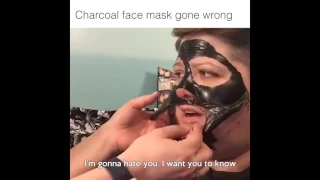 OFFICIAL cut CHARCOAL FACE MASK GONE WRONG