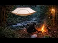 Lagu Not camping hujan deras.pria ini nekat camping di bawah pohon bambu angker.. 😱