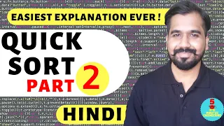 Quick Sort Algorithm Part-2 Explained With Solved Example Hindi l Design And Analysis Of Algorithm