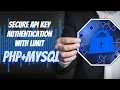 Create API in PHP authentication with Hit Limit Secure PHP API API token Programmersbhava