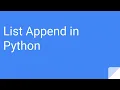 Python Practice Series 14 Beginners Level 1 Basic List Append Programming Tutorials Code