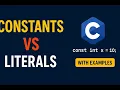 Constants and Literals in C Easy explanation for Beginners