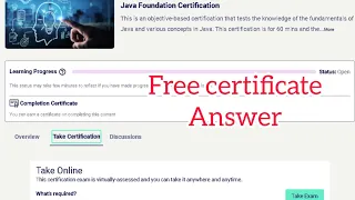 Java Foundation Certificate