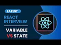 React Interview Question in Hindi Variable vs State in React component