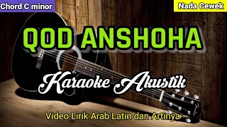 Download QOD ANSHOHA | Karaoke Sholawat Akustik | Nada Cewek MP3
