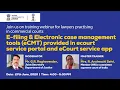 Webinar on Training for E-filing Electronic case management tools eCMT