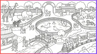 Satisfying Coloring Zoo Coloring Page for K