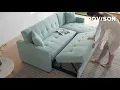 POVISON 3-in-1 Reversible Sectional Sofa Sleeper