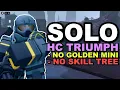 Solo Hardcore TRIUMPH With NO GOLDEN MINIGUNNER NO SKILL TREE TDS
