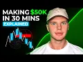 Download Lagu Making $50K In 30 Minutes Trading Explained