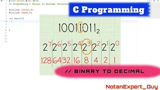 Convert a Binary Number to a Decimal number C Programming C Coding