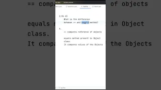 63 What is the difference between and equals in java