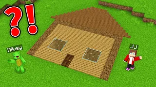 jj and mikey found cursed flat house maizen parody video in minecraft