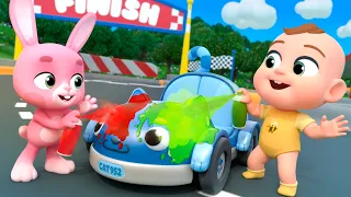 Vroom Vroom! A Colorful Car Race 🌈 + More Lalafun Kids Songs