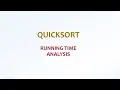 QUICKSORT RUNNING TIME ANALYSIS PART-2