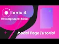 Ionic 4 - Modal Page Tutorial