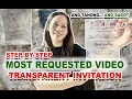 STEP BY STEP HOW TO MAKE TRANSPARENT INVITATION MATERIALS NEEDED TAGALOG VLOG