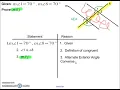 Parallel Line Two Column Proof