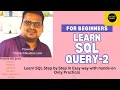 Learn SQL query in Hindi Sql tutorial for beginners - 2 How to write sql query Step by step