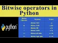 Bitwise operators in Python - Explanation