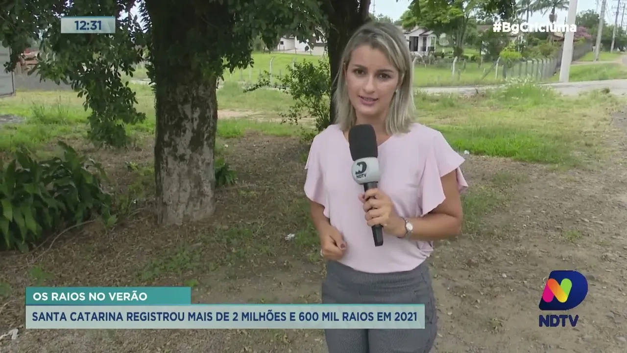 Santa Catarina registrou mais de 2,6 milhões de raios em 2021