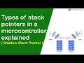 Types of stack pointers explained Shadow Stack Pointer